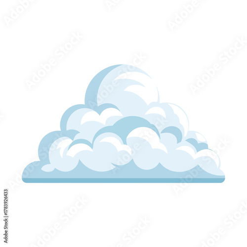 Cloud formation isolated on white background symbol of weather conditions