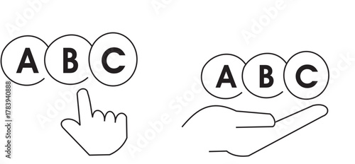 abc with hand icon.EPS