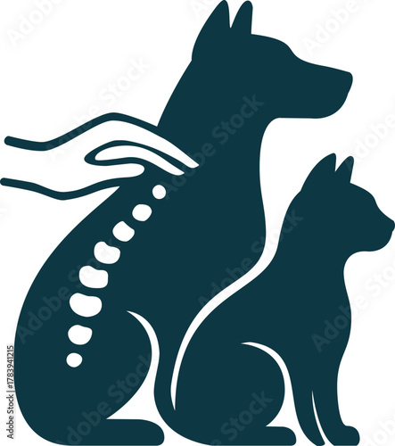Sleek logo for an animal osteopath