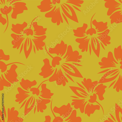 Wallpaper Mural autumn leaves seamless pattern Torontodigital.ca