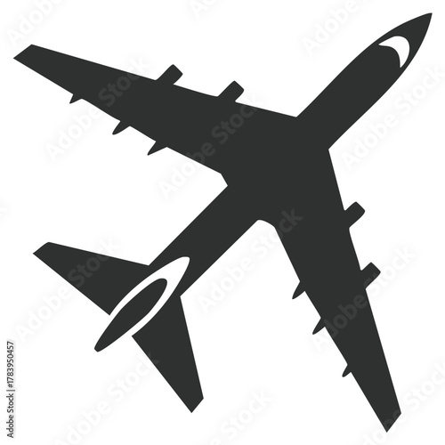 Silhouette of modern jet airplane flying airplane transport aircraft aviation design commercial jet travel
