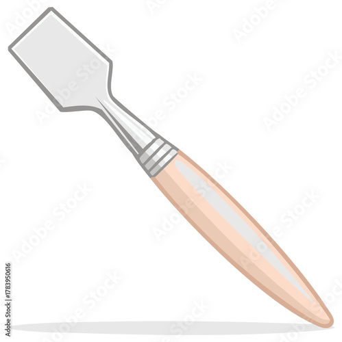 Chisel Tool Cartoon Illustration for Woodworking Crafting Projects