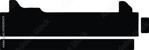 Illustrator Ammunition handgun firearm and magazine parts Silhouette vector