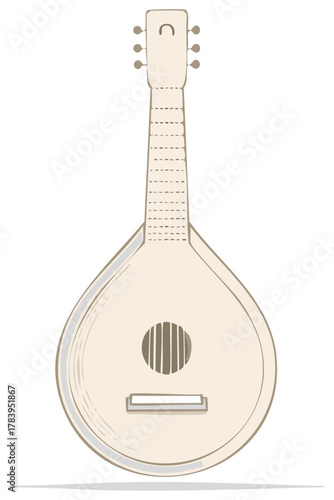 Illustration of an Oud musical instrument depicting cultural richness and traditional sounds