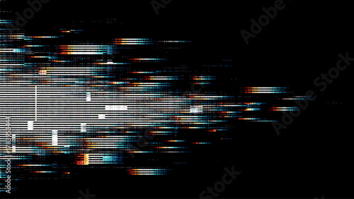 Glitch background vector abstract digital signal distortion effect. Data corruption illustration for cyber security or technology failure concept.