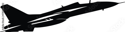 Illustrator Tornado fighter aircraft combat jet soaring upwards Silhouette vector