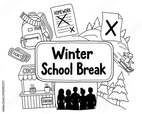 Winter school break activities: skiing, homework-free fun, and cozy cocoa moments