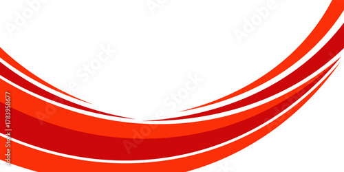 Vector red line background curve element with white space for text and message design, overlapping layers, vector