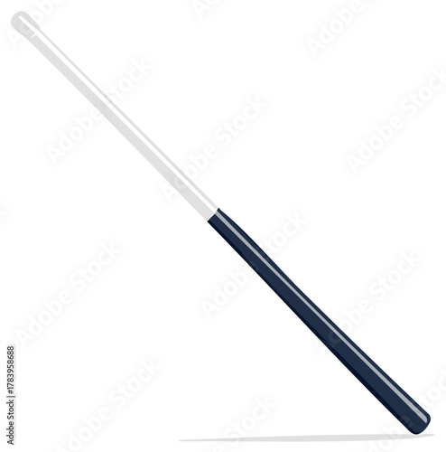 A sleek dark blue and white magic wand angled on a pure white background with a subtle shadow
