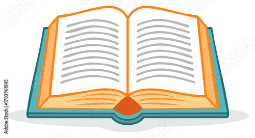 Open Book Illustration Spreads Knowledge Reading Concept Education Literature