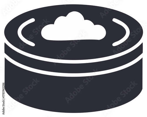 Cream Container Jar with Moisturizer Round and Symmetrical Shape Design