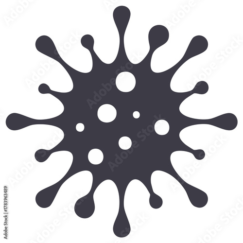 Simple Graphic Illustration of a Virus or Pathogen for Medical Healthcare Concepts