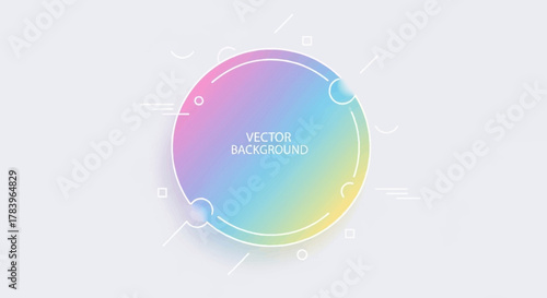 Modern abstract gradient circle element for graphic design projects, adding a vibrant touch to websites, presentations, and marketing materials with a clean aesthetic