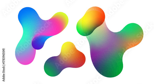 Vibrant abstract shapes create a modern and dynamic design, perfect for backgrounds, branding, and artistic projects, with a scalable vector origin