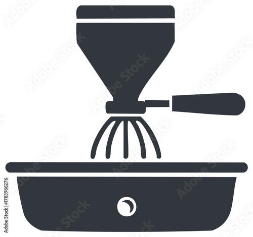 Minimalist Manual Citrus Juicer Icon Kitchen Appliance for Fresh Fruit Juice Preparation