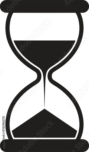 Classic hourglass symbol depicting passing time