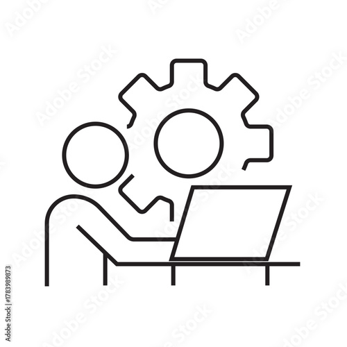 configuration. settings. configuration icons. repair. black and white icons. on a white background. vector. settings. fix the problem. find a solution. repair wizard.