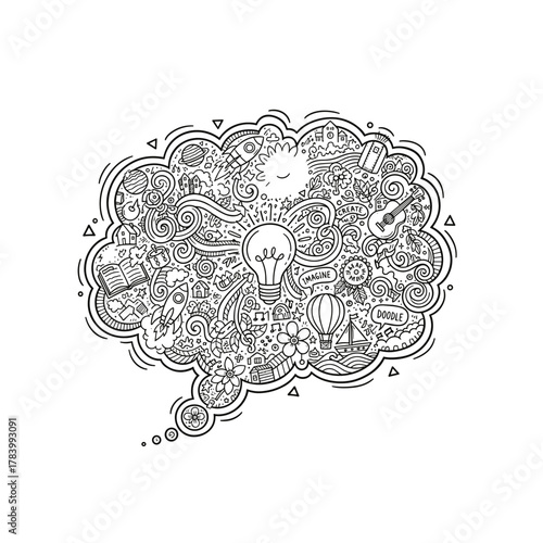 Doodle Thought Bubble A Whimsical Journey of Ideas and Creativity
