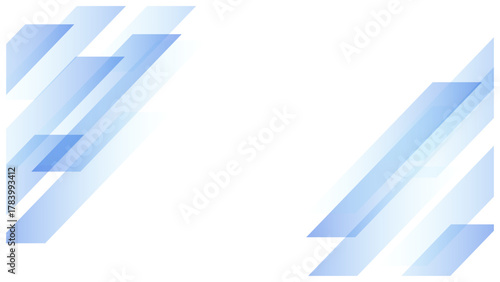 斜め青ラインの幾何学的なグラデーション背景 (ビジネス・テクノロジー) 白