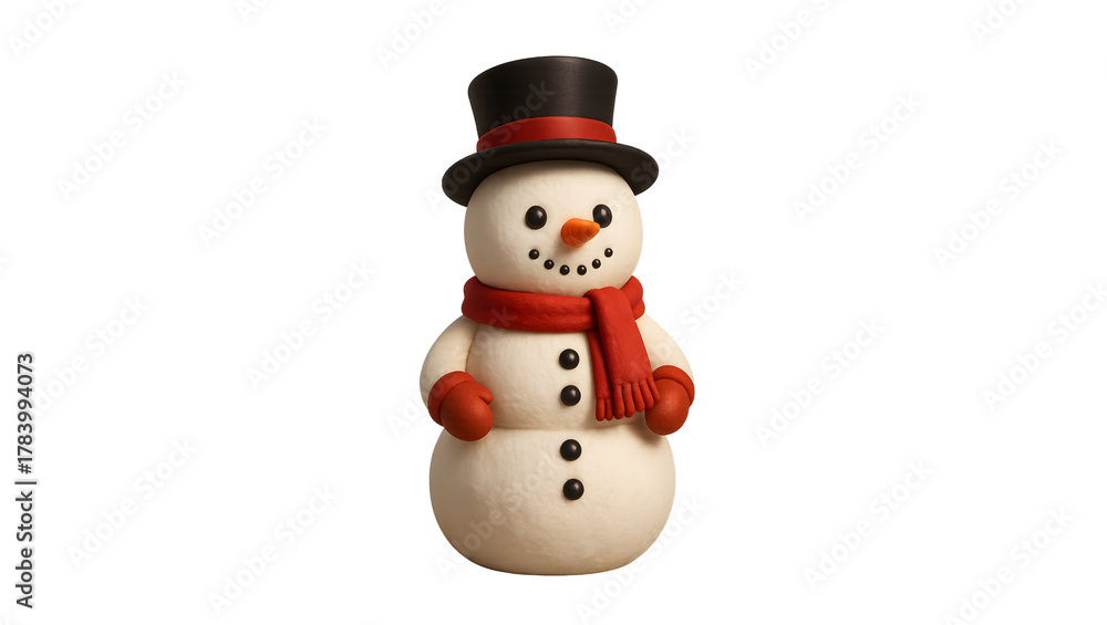 Fototapeta premium 3D Snowman Figurine