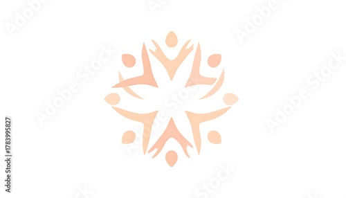 Abstract design of interconnected figures