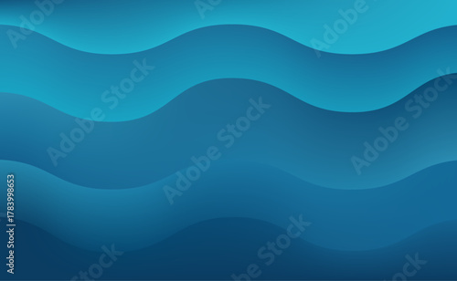 Serene blue waves a calming abstract background with smooth, flowing lines and gradient hues of blue, evoking a sense of tranquility and depth