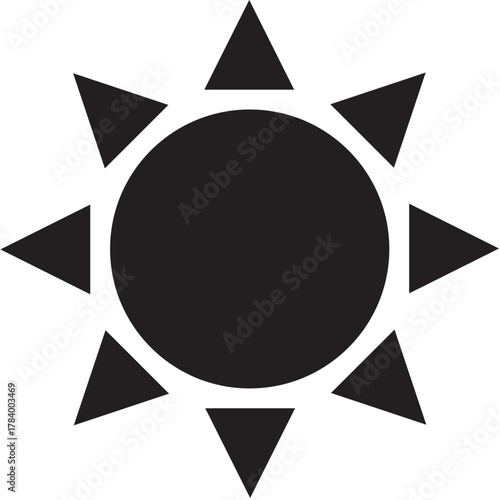 Suns symbols black vector and illustration
