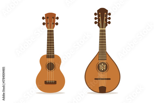 Ukulele and Portuguese Guitar Side by Side Comparison of String Instruments