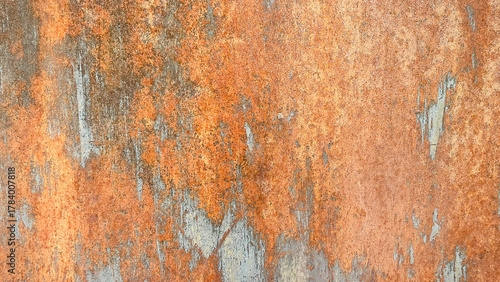 Wallpaper Mural Abstract full-frame rusted metal texture with peeling paint. Grunge industrial background. Torontodigital.ca