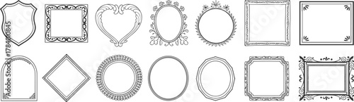 Collection of Decorative Ornate Frames and Borders Keywords: frame, border, ornate, decorative