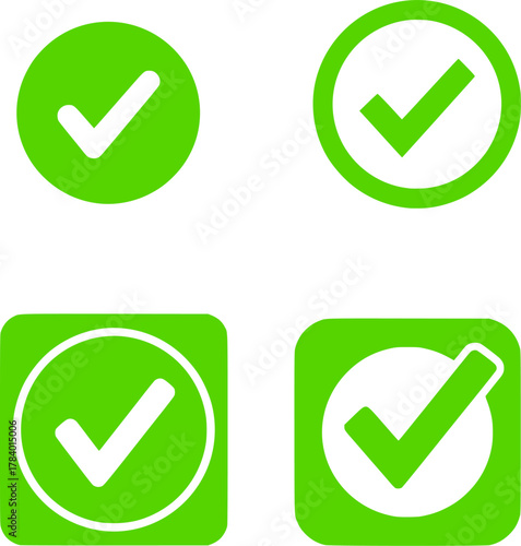 check mark button 3d icon in cartoon plastic style minimal isolated on transparent white background, clipping path	