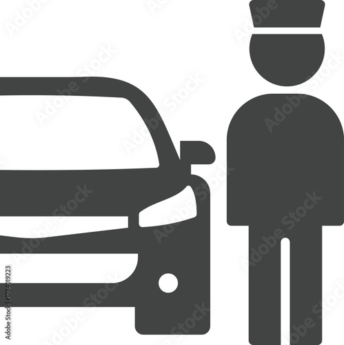 Hotel parking icon. Vector isolated on white background. black design
