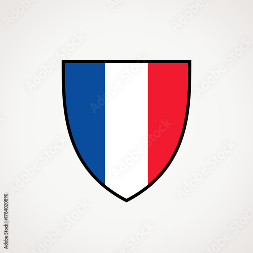 Coat of arms with flag of France