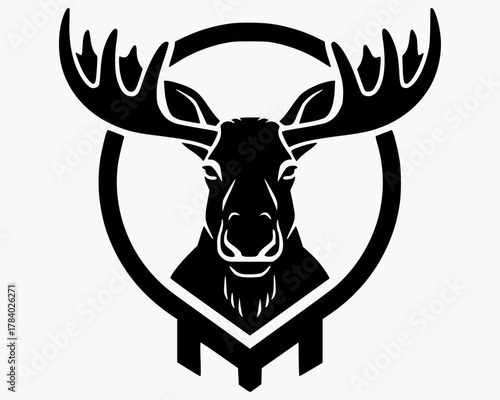 Buck, Deer, head Logo, Vector illustration design isolated on white background, Great for your Hunting Logo, Decal & Stickers.