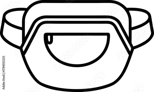 Minimalist Line Art Fanny Pack Illustration