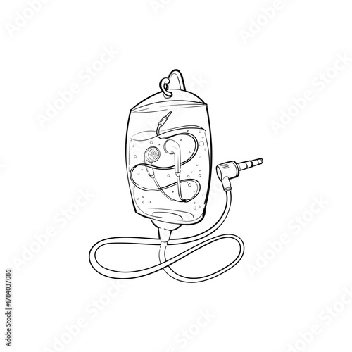 Conceptual artwork symbolizing the deep human connection and dependency on auditory experiences, vital nourishment