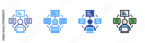 Training Icon, Multi Styles Icon Set