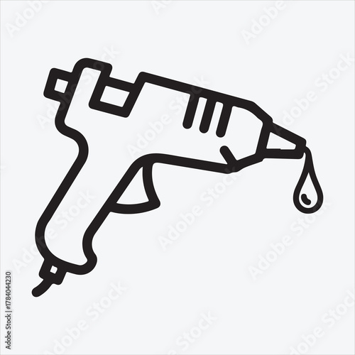 Line art Crapenter tool blue gan vector design