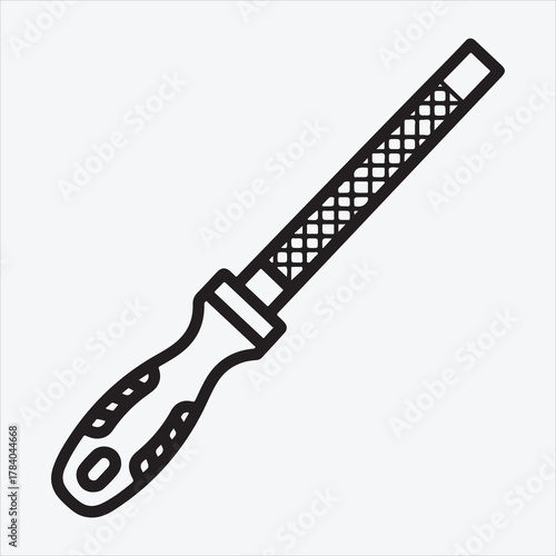 Line art Carpenter tools vector design