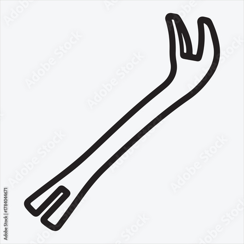 Line art Carpenter tools vector design