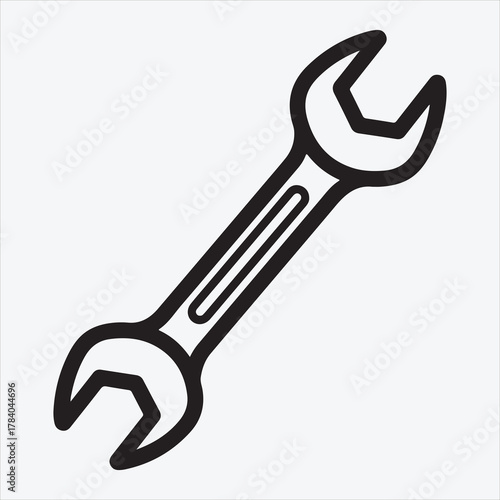 Line art Carpenter tools vector design