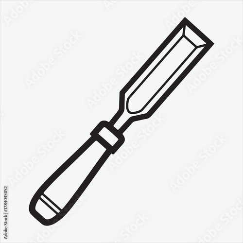 Line art Carpenter tools Bottle vector design