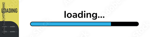 Loading bar. Loading or Installing process. Load sign. System software update and upgrade. Vector loading bar progress icons. Download progress. Color set icons. Vector illustration