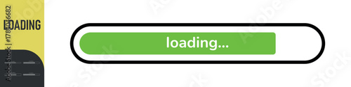 Loading bar. Loading or Installing process. Load sign. System software update and upgrade. Vector loading bar progress icons. Download progress. Color set icons. Vector illustration