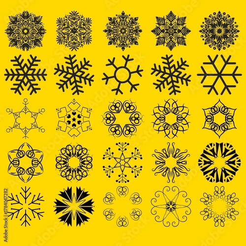 Snowflake Designs Winter Snowflake Patterns Frozen Snowflake Clipart Snowflake Icon Set Crystal Snowflake Illustrations Minimalist Snowflake Art Christmas Snowflake Graphics