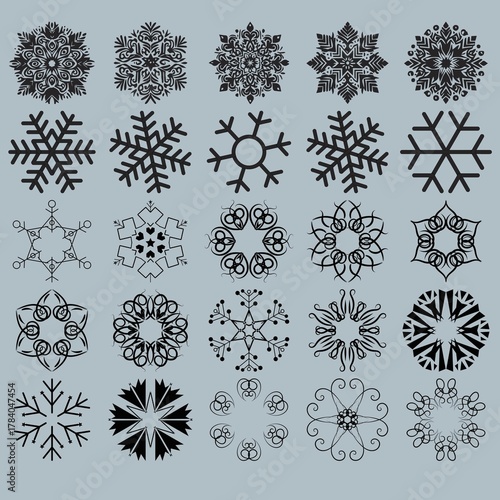 Snowflake Designs Winter Snowflake Patterns Frozen Snowflake Clipart Snowflake Icon Set Crystal Snowflake Illustrations Minimalist Snowflake Art Christmas Snowflake Graphics