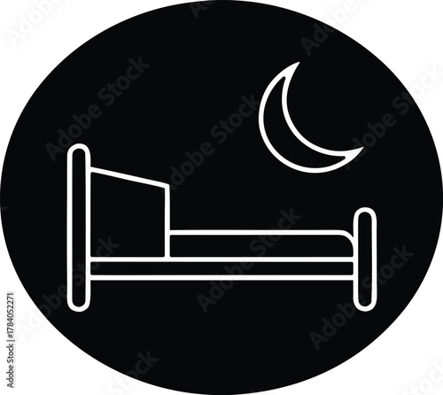 Night Rest Vector Icon