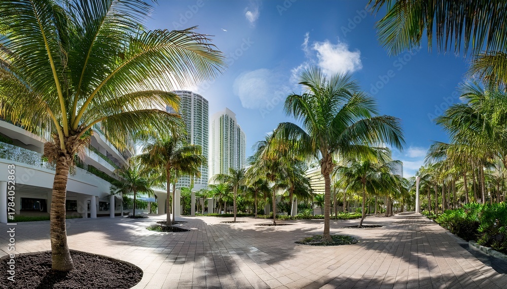 Fototapeta premium The Palm Court At The Miami Design District