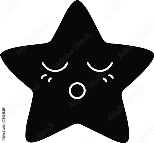 Sleepy Star Vector Icon