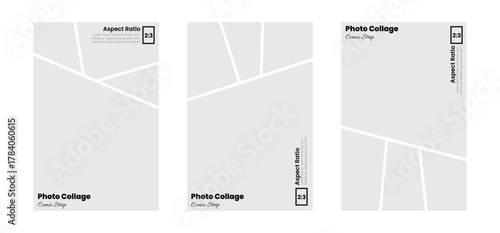 Photos Displayed in a Bold Comic Panel Composition 2:3 Portrait